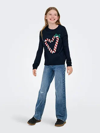 ONLY | Mädchen Pullover KOGXMAS | dunkelblau